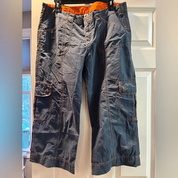 PRANA Blue Cropped Cargo Pants Athleisure - Picture 9 of 10